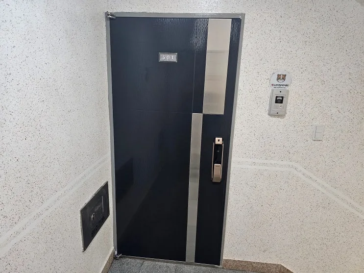 해운대 재송동 현관문교체시공 푸시풀도어락설치